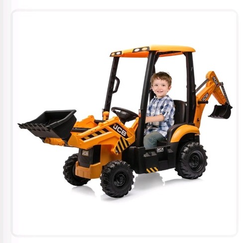 Kids electric ride car jcb - ride, on