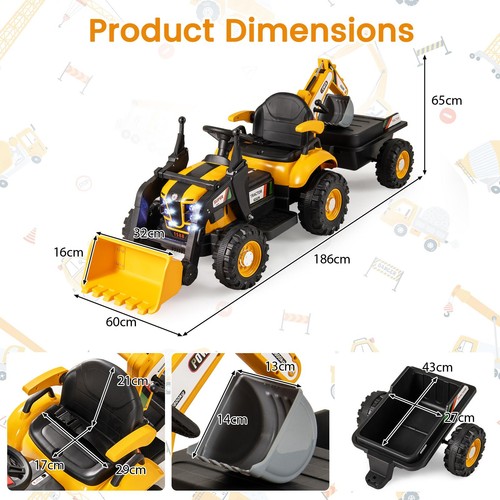 Kids ride on tractor - on,